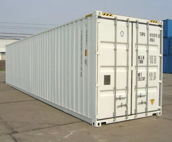 Container Marítimo 40 pies High Cube Blanco RAL 9010