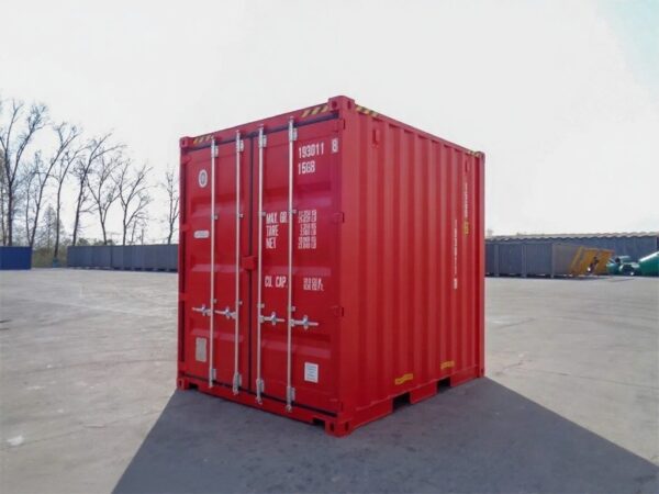 Container One-Way 10' HC Rojo RAL 3020 - Alta Calidad