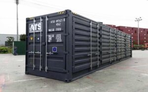 Container Negro 40 pies HC Abertura Lateral Total 9'6"