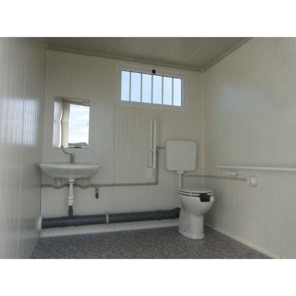 Módulo Sanitario PMR con WC y Ducha para Personas con Discapacidad