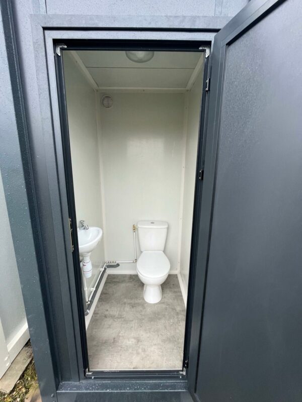 Módulo Sanitario Simples Gris - WC Autónomo Compacto