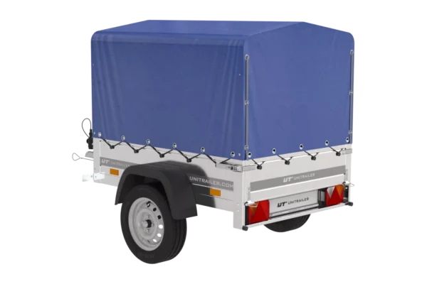 Remolque Basculante 150 KIPP 150x106 cm con Lona Alta Azul